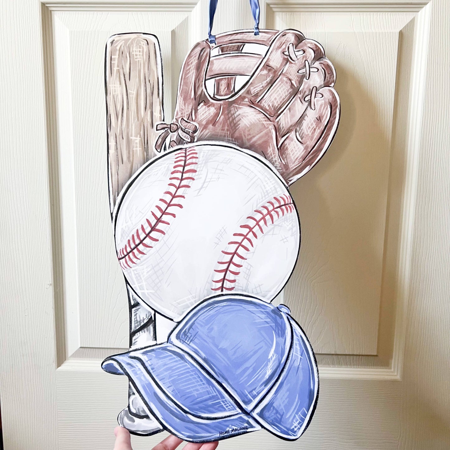 Play Ball Baseball Door Hanger