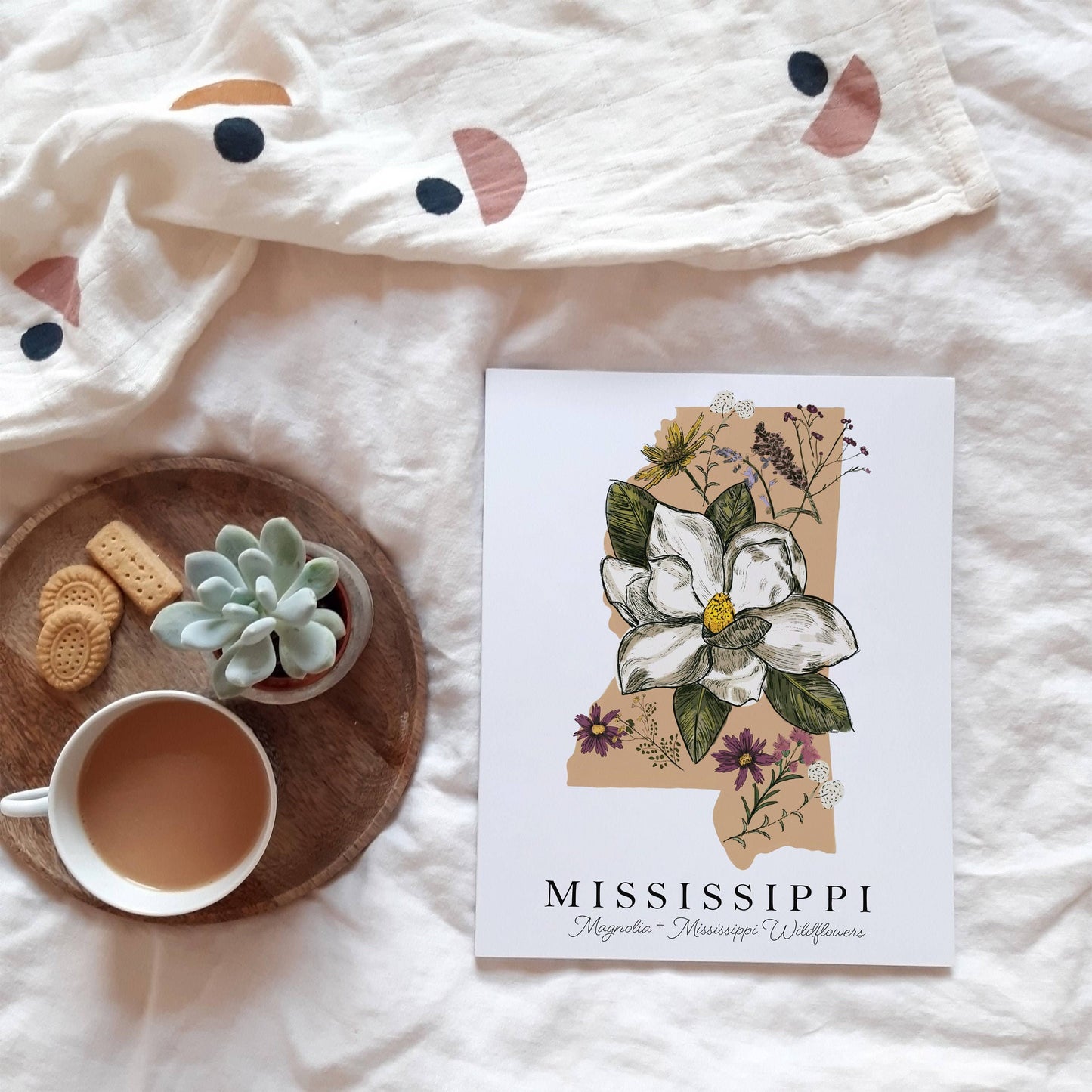 Mississippi Magnolia Art Print: 5x7