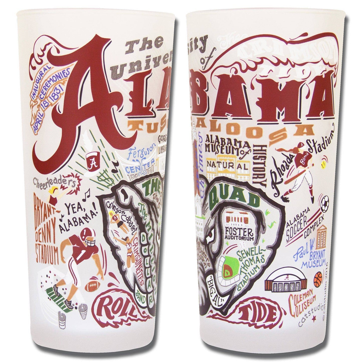 Alabama, University of Collegiate Drinking Glass