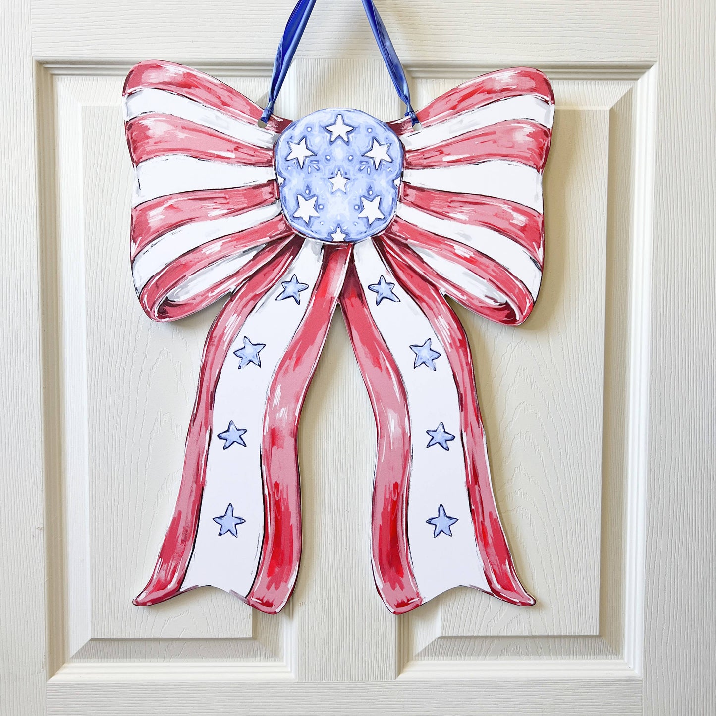 Patriotic Bow Door Hanger