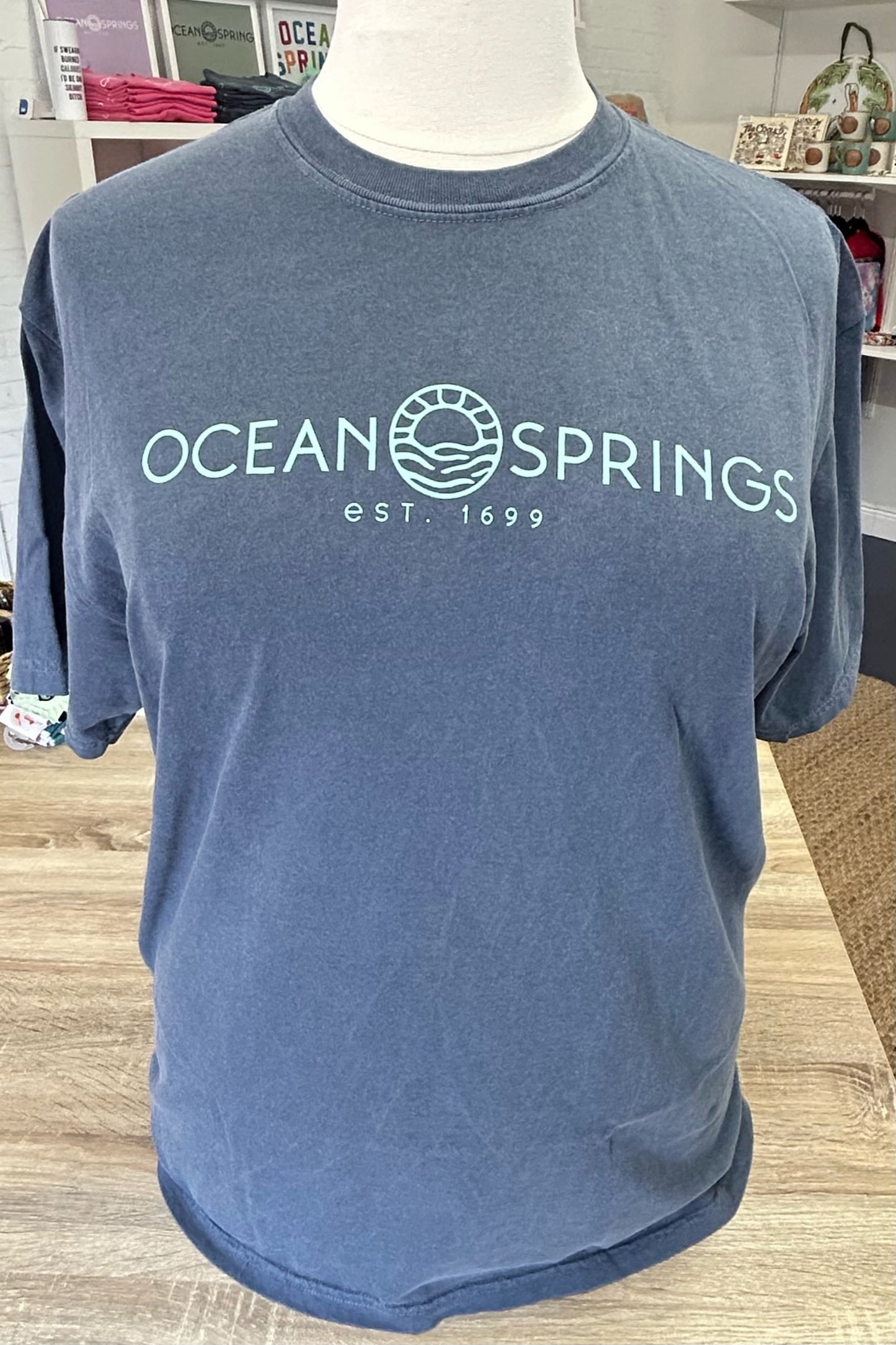 OS Sun Logo Tee - Denim