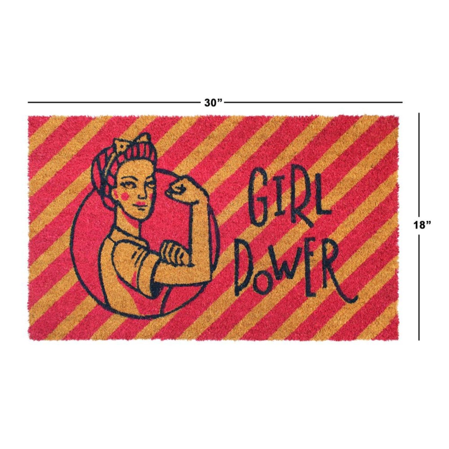 Girl Power Coir Doormat