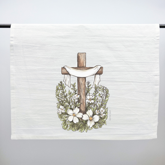 Easter Cross Tea Towel