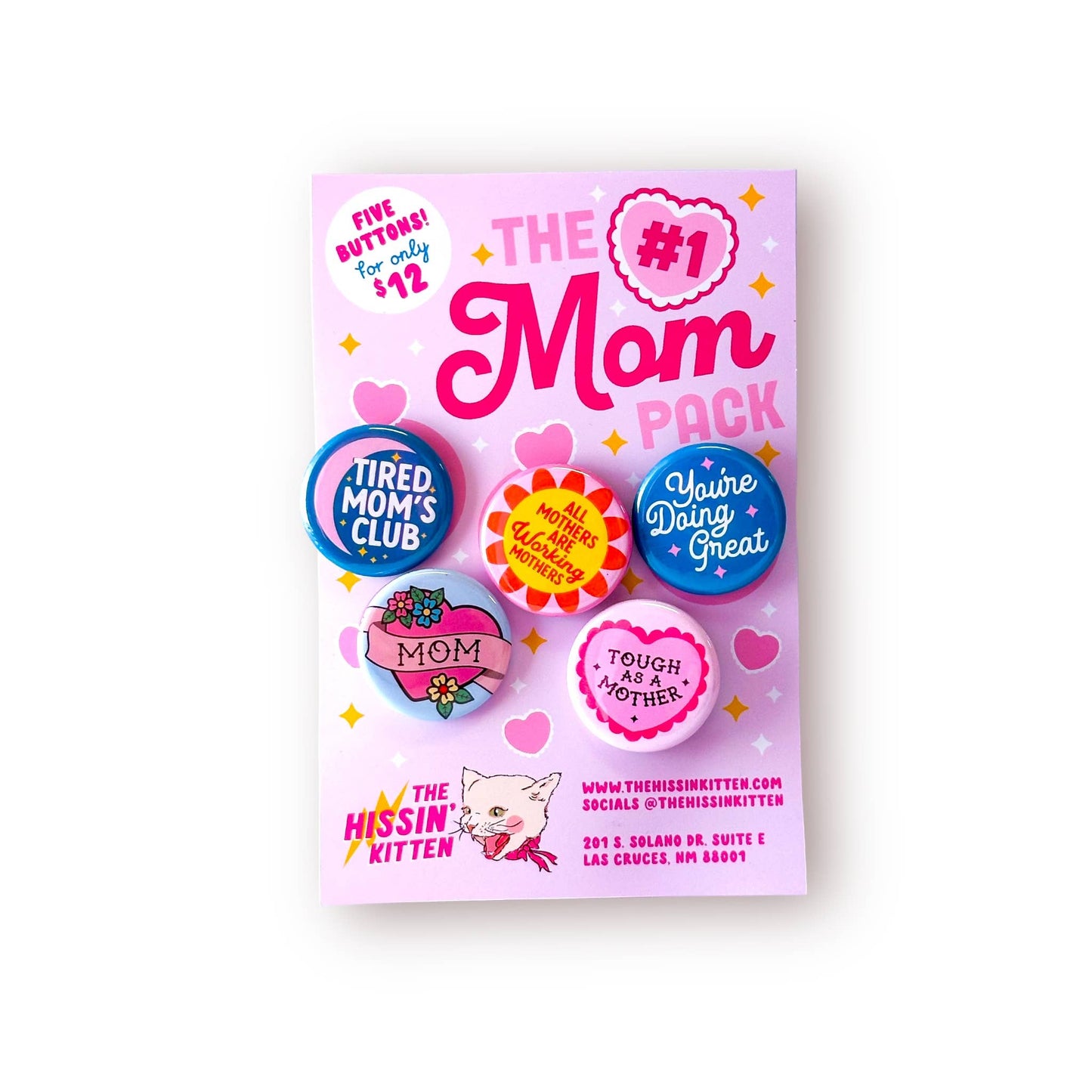 The #1 Mom Pack Buttons