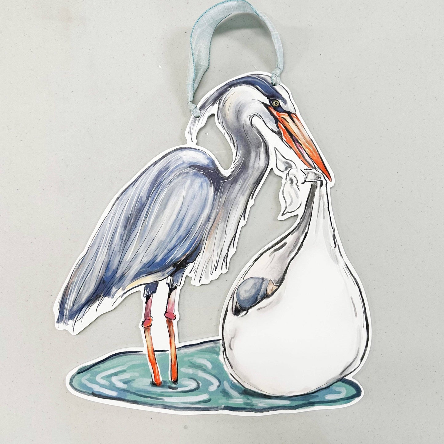 It's A Boy - Blue Heron Door Hanger