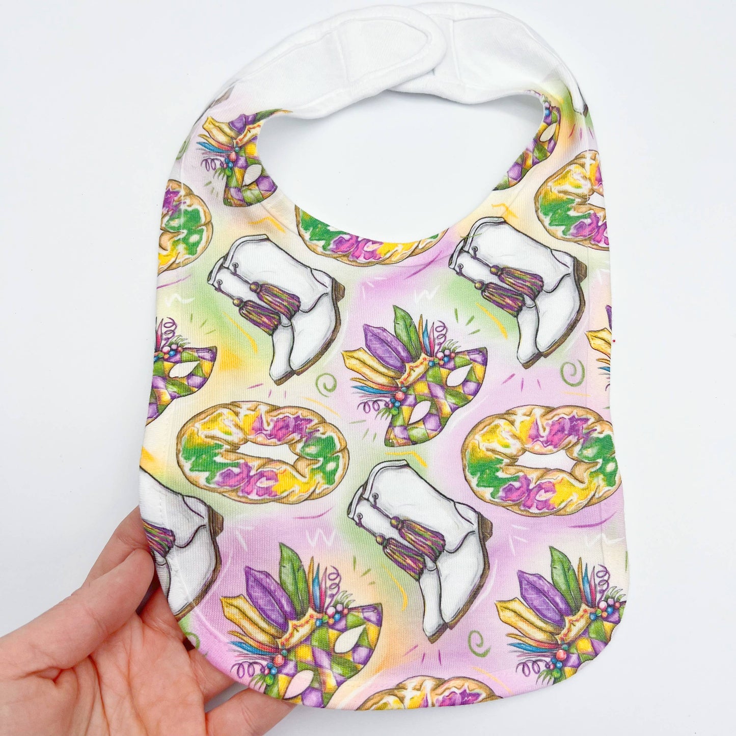 Mardi Gras Baby Bib