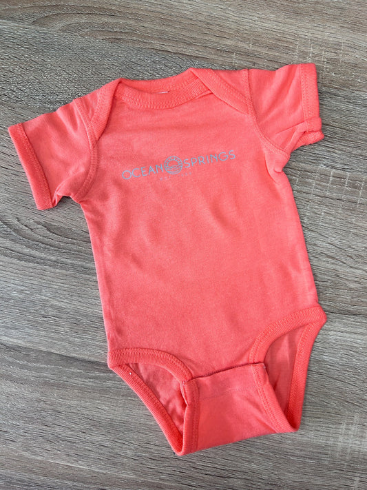 OS Sun Logo Onesie - Papaya