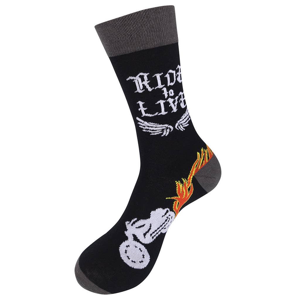 Live To Ride Motorcycle Socks