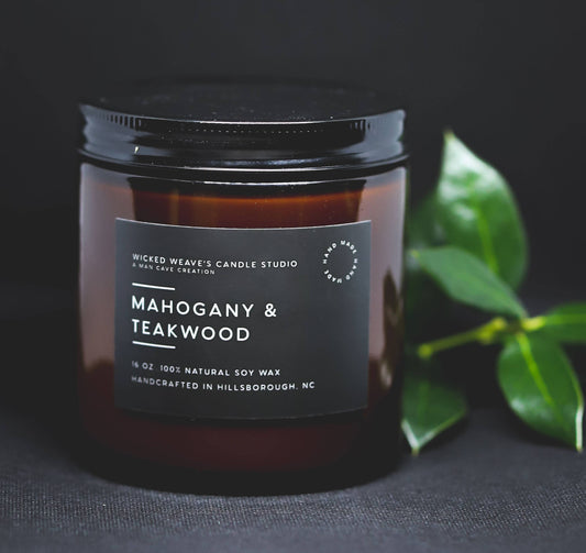 Mahogany Teakwood  Soy Wax Candle