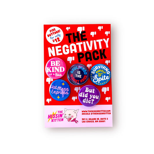 The Negativity Pack Buttons