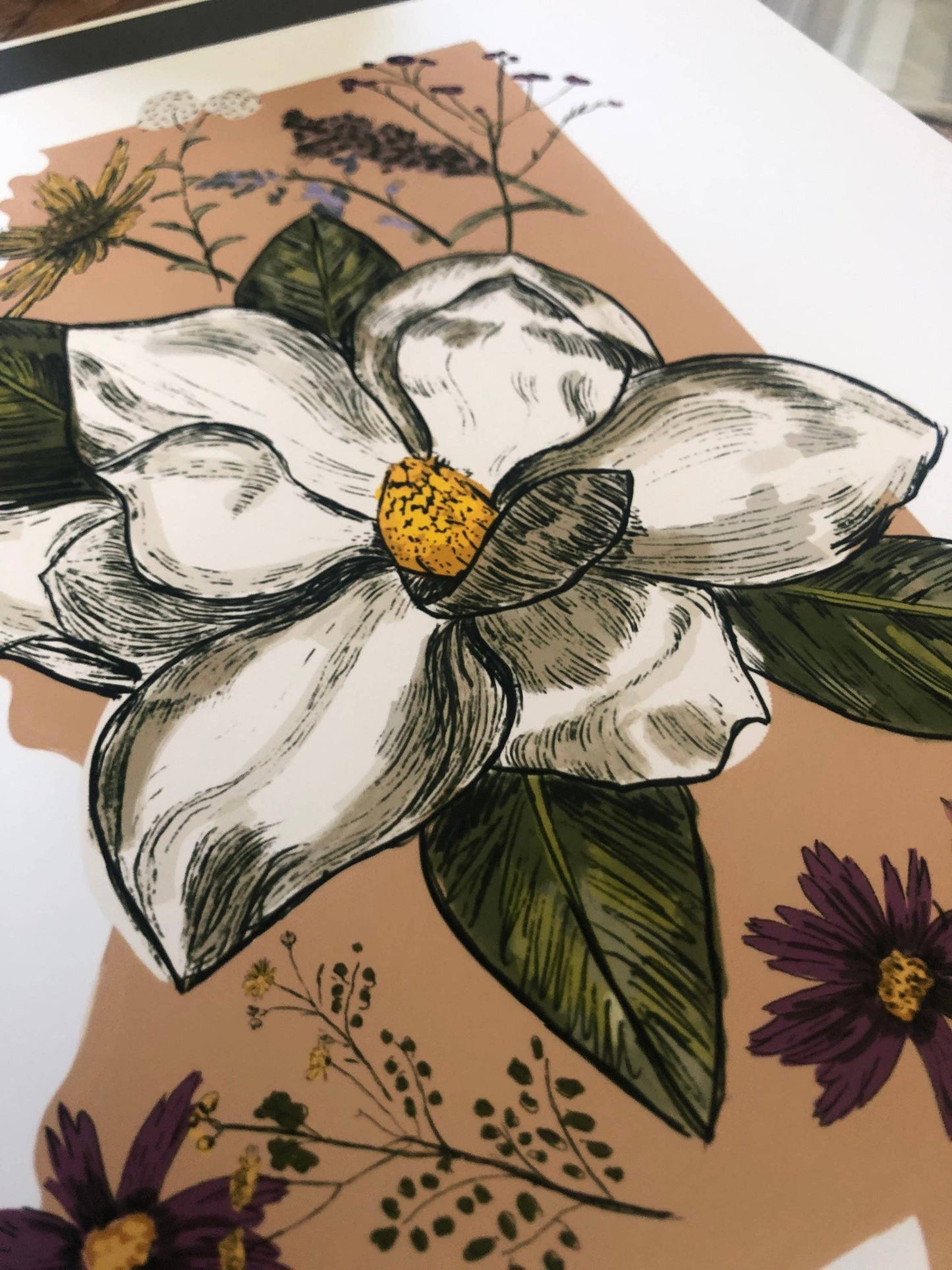 Mississippi Magnolia Art Print: 5x7