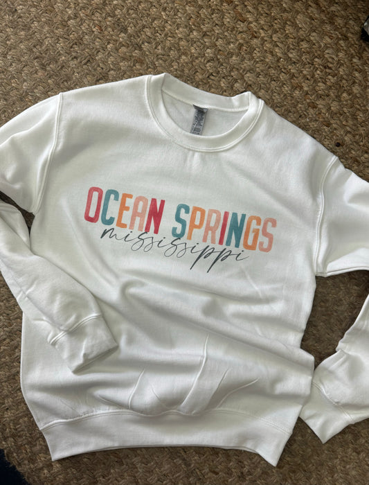 Ocean Springs Watercolor Sweatshirt