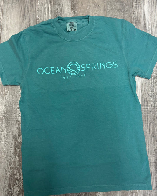 OS Sun Logo Tee - Seafoam