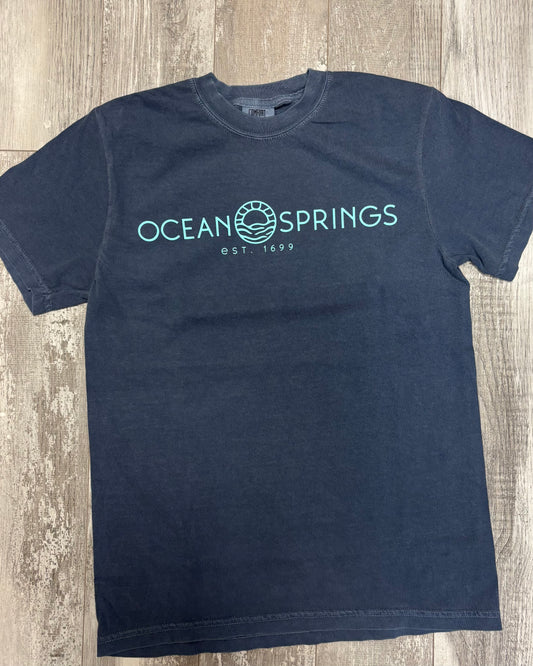 OS Sun Logo Tee - Denim