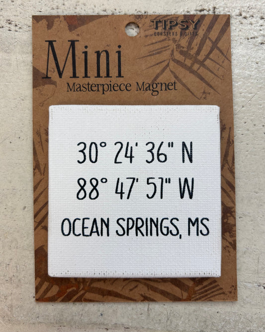 Ocean Springs Coordinates Magnet