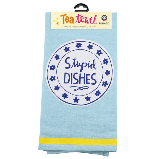 Stupid Dishes Kitchen Tea Towel