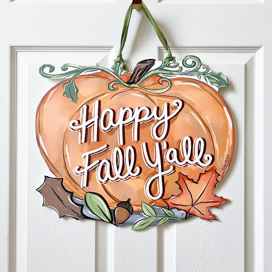 Fall Y'all Pumpkin Door Hanger