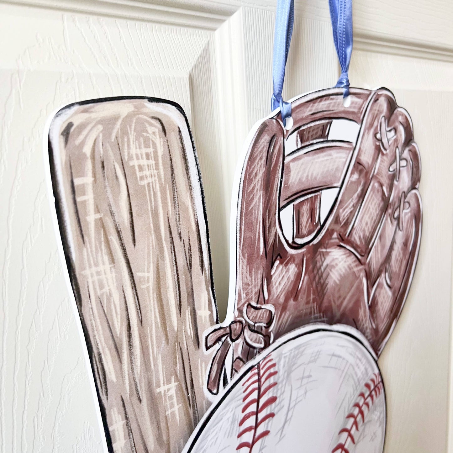 Play Ball Baseball Door Hanger