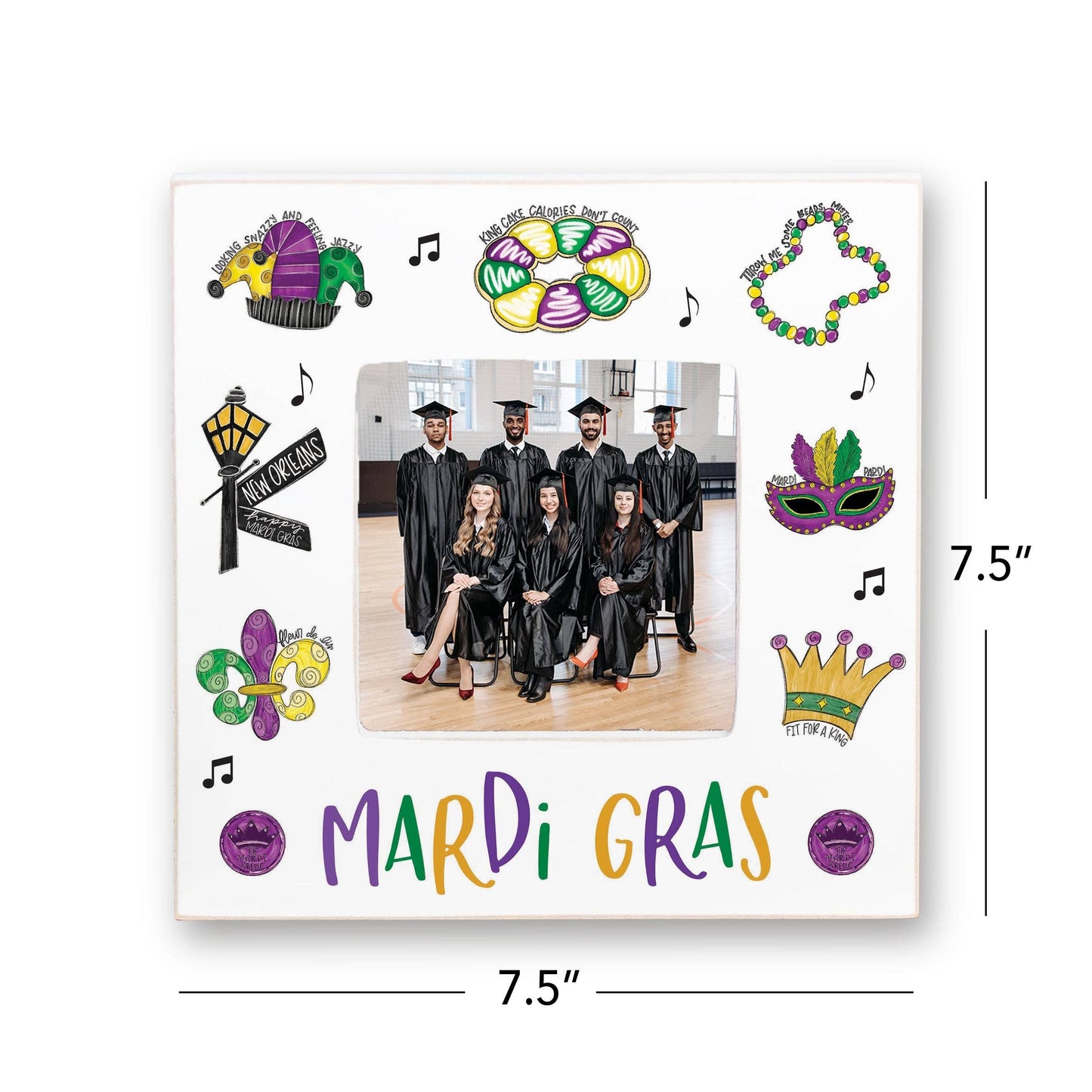 Mardi Gras square frame