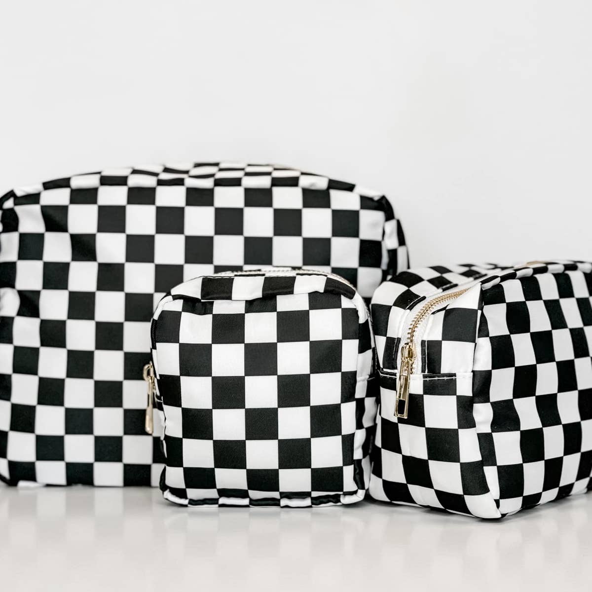 Black and White Checkered Bags: Medium