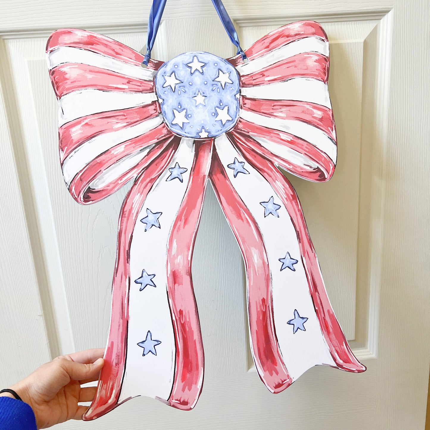 Patriotic Bow Door Hanger