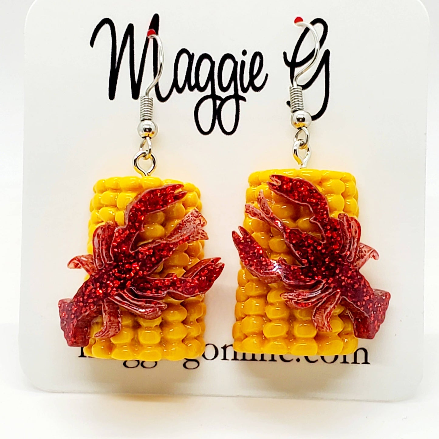 Crawfish & Corn Earrings