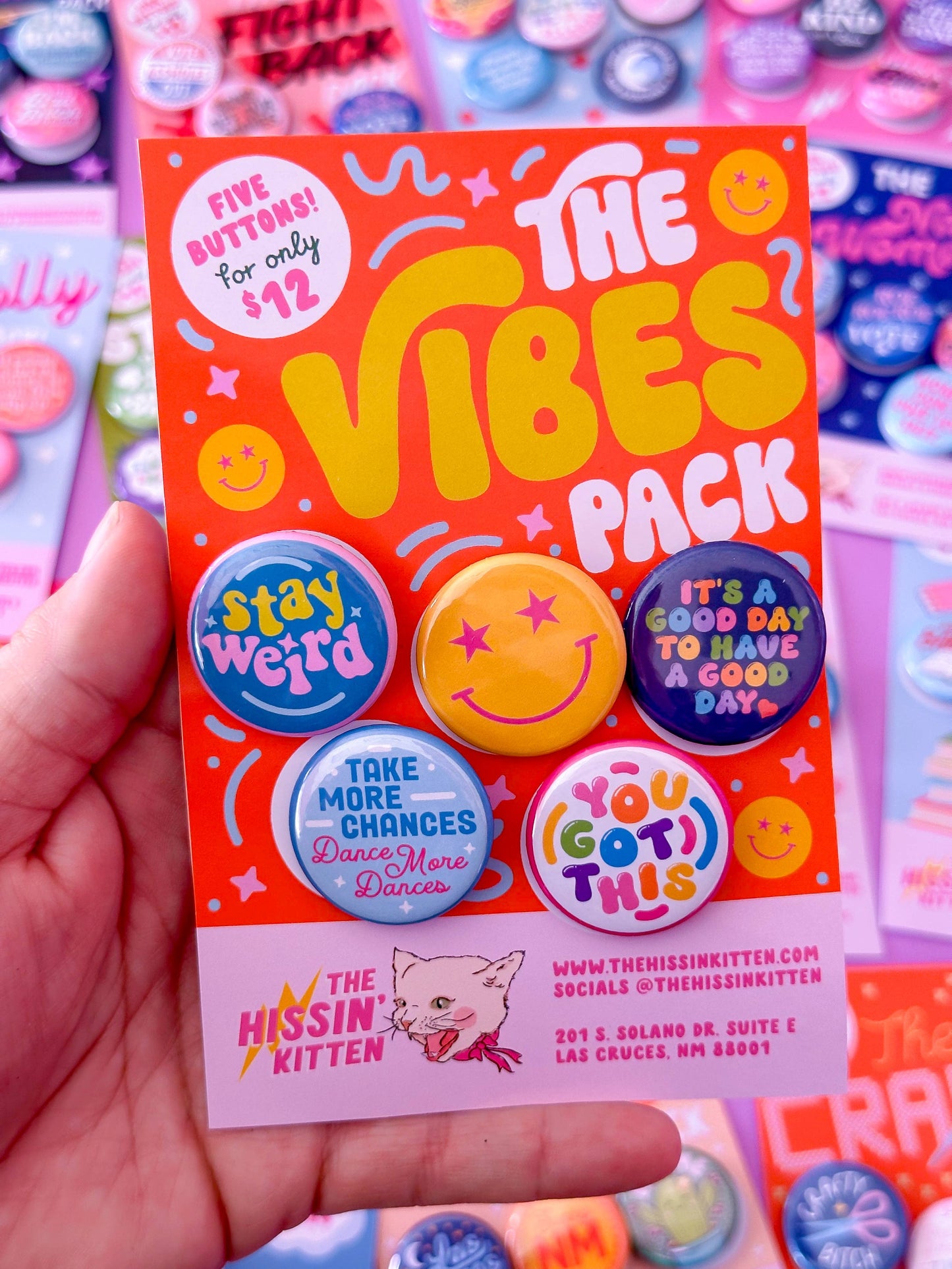 The Vibes Pack Buttons