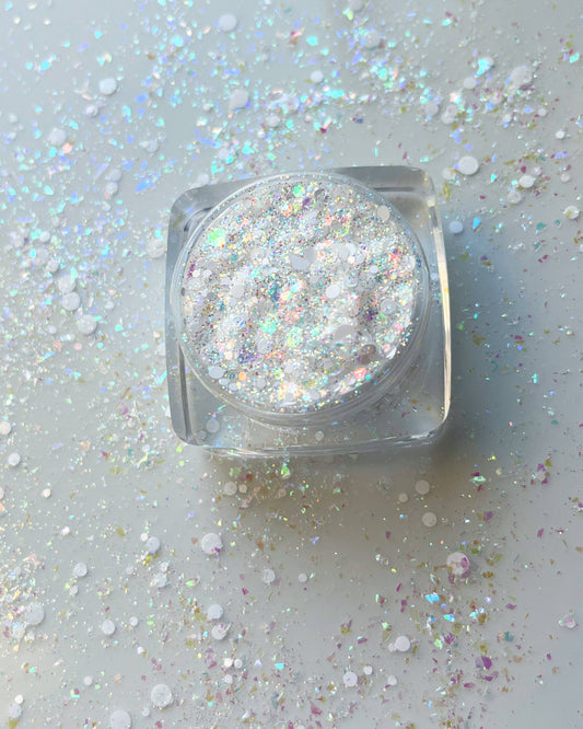 Bridal White Iridescent Face and Body Glitter