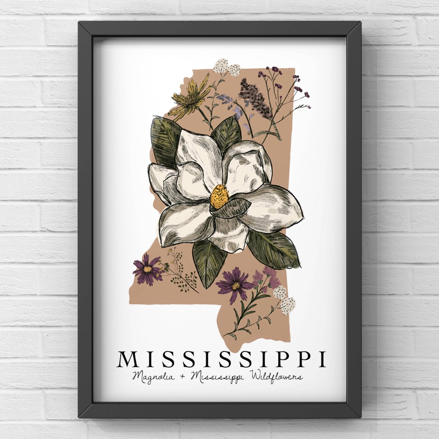 Mississippi Magnolia Art Print: 5x7