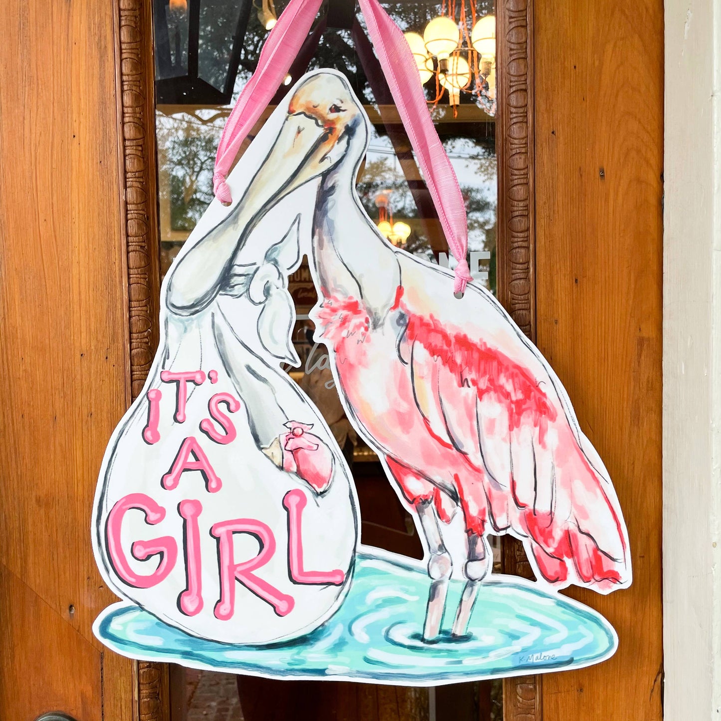 It's A Girl Door Hanger