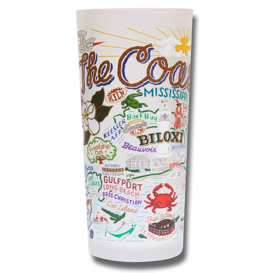 Mississippi Coast Drinking Glass