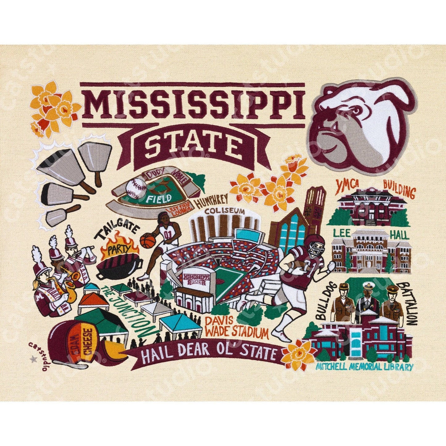 Mississippi State University Collegiate Fine Art Print