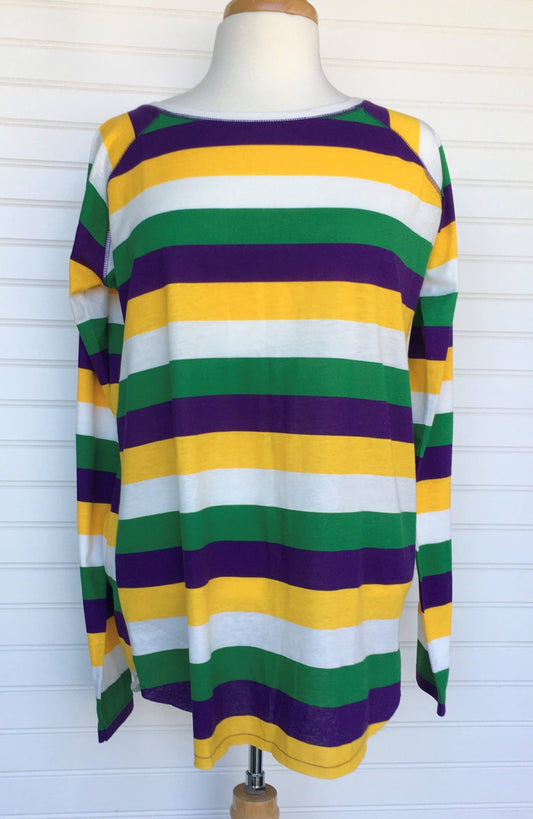 Striped Mardi Gras Top