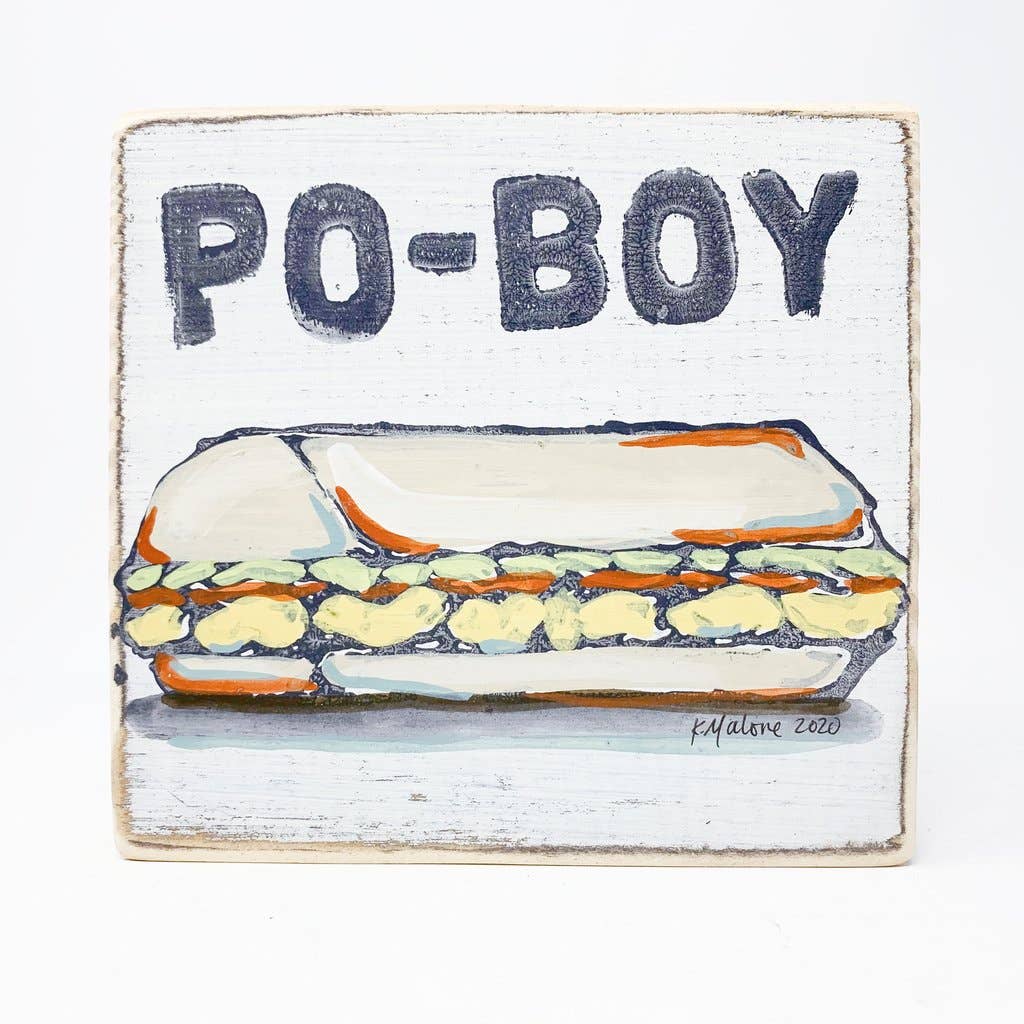 Po-Boy Wood Sign