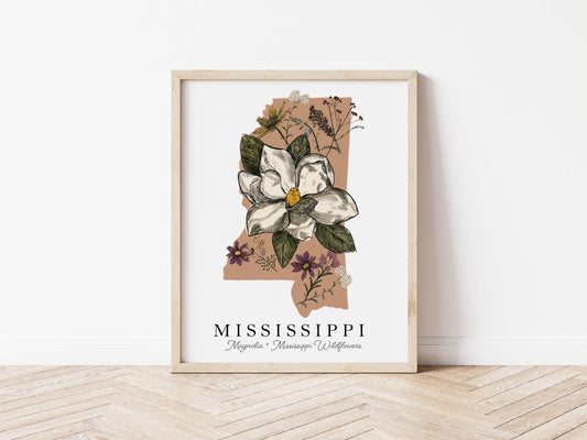 Mississippi Magnolia Art Print: 5x7