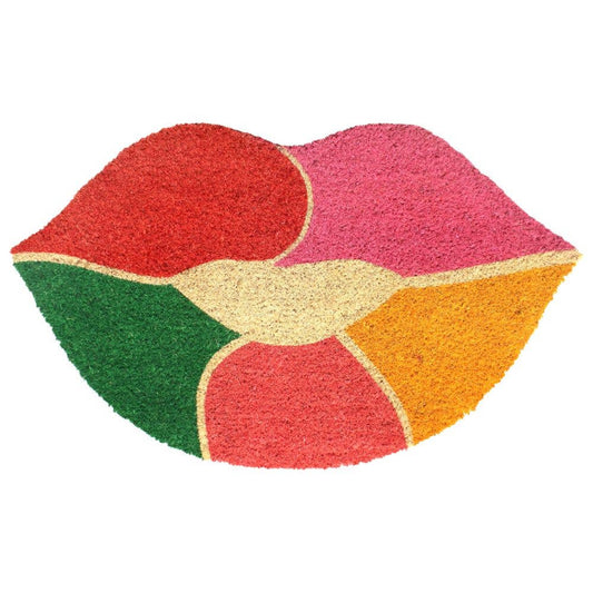 Colorful Lips Coir Doormat